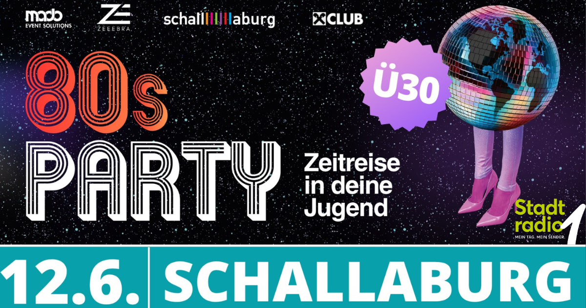 Zurück in die 80er: Gewinne 3x2 Tickets für die 80s Party auf der Schallaburg!