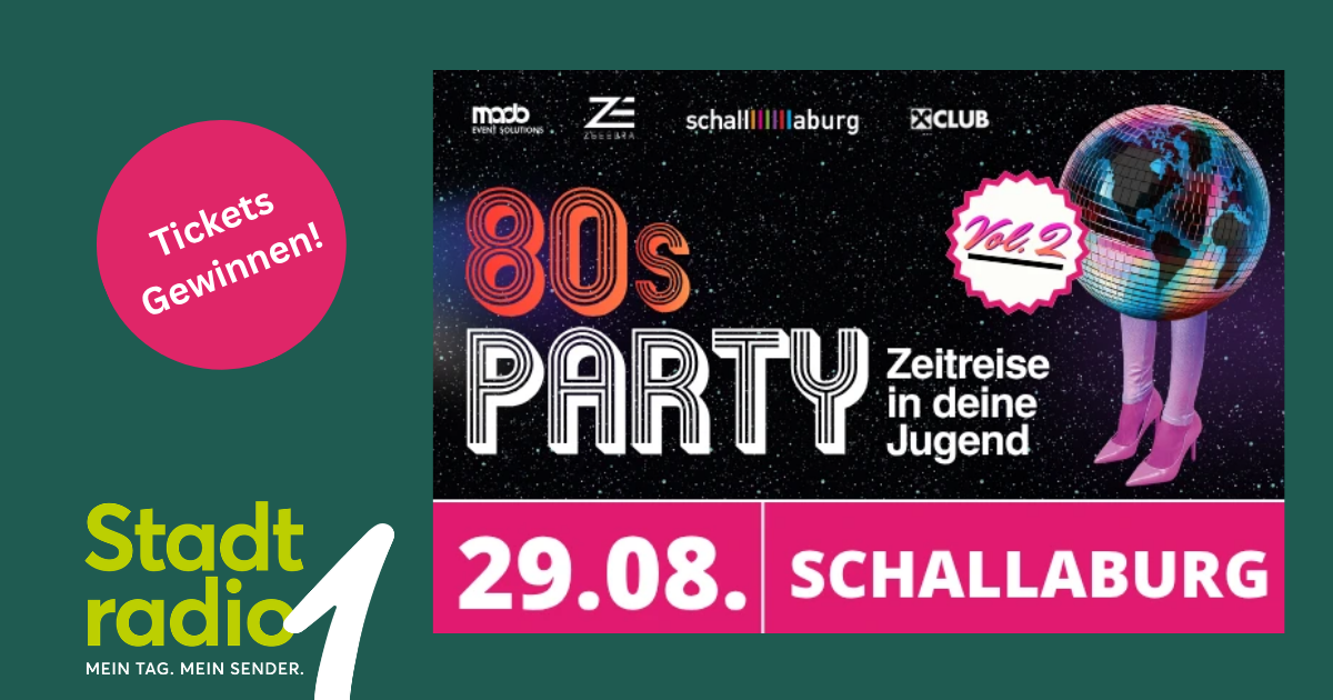Zurück in die 80er: Gewinne 3x2 Tickets für die 80s Party Vol. 2 auf der Schallaburg!