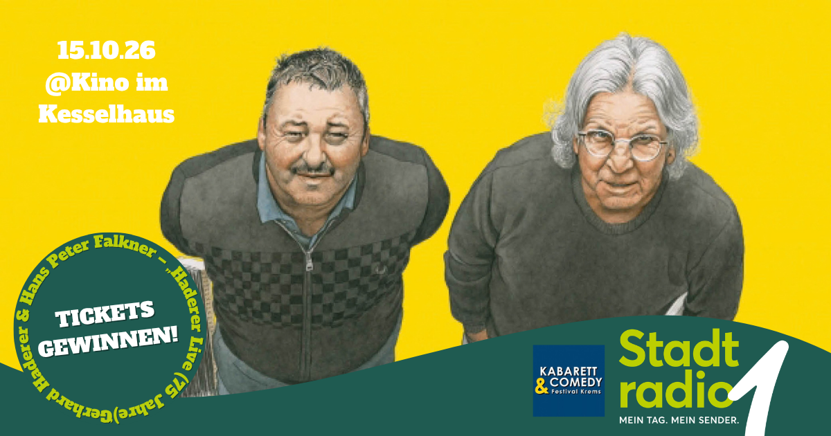 2x2 Tickets für Gerhard Haderer & Hans Peter Falkner – „Haderer Live (75 Jahre)“ in Krems!