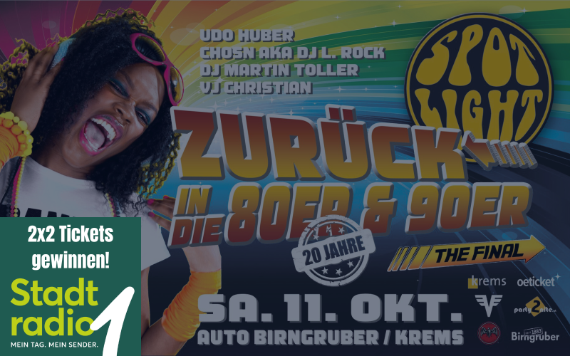 2x2 Tickets für die Spotlight-Party 2025 in Krems
